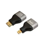(店+)易控王 Micro HDMI Mini HDMI公轉HDMI母 轉接頭 鋁合金外殼(40-710) 40-710-02