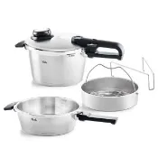 【Fissler】皇家健康壓力鍋4.5L+2.5L/22cm(業界最安全的壓力鍋 德國製造)