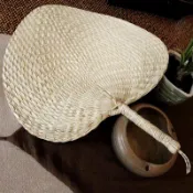 特價促銷🎀夏季芭蕉扇純手工扇編織桃心棕櫚蒲扇便攜老式兒童老人驅蚊大扇子