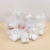香薰蠟燭包裝禮盒 香薰石膏包裝盒方形透明塑膠包裝禮盒 手工DIY禮物盒