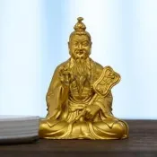 三清祖師擺件太上老君神像供奉道德天尊銅像精緻的小號隨身