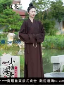 最佳優品 【品質高 價格低】打統編紫憂花小袖海青居士服女臺灣麻紗禪修海清衣服袈裟男僧服大褂夏季