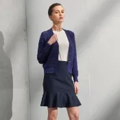 【SST&C】女裝 深藍色腰袢裝飾魚尾裙8362204003(限時出清)