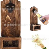 🏆超復購🏆創意開瓶器壁掛式木製複古啤酒開瓶器冰箱貼