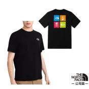  【北臉 The North Face】中性 仿棉混紡快乾吸濕短袖圓領T恤 (亞版) 運動休閒 黑色_4U9I