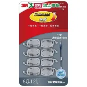 3M無痕透明小型電線掛鉤【愛買】
