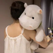 🎀晚晚喵🎀可愛叢林動物河馬毛絨玩具犀牛玩偶抱枕大號安撫公仔男生生日禮物毛絨玩具玩偶公仔娃娃包包掛件送閨蜜女兒禮物禮品陪睡