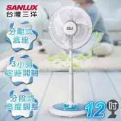 【大眾家電館】SANLUX台灣三洋 12吋機械式定時立扇 EF-12STA/EF12STA