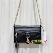 正品💕美國Rebecca Minkoff mini mac黑色金鍊肩揹側揹包 最新款黑色內裡 全新真品 肩帶可調長短