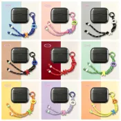 Anker soundcore Aeroclip 2 耳機耳機防震防水軟保護耳機套帶彩色掛繩的耳機透明黑色保護套