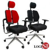 LOGIS邏爵家具 人體工學牛頓機能雙背護腰機能電腦椅/辦公椅【LOGIS邏爵】【DIY-GIS-15】
