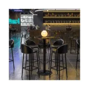 (店+)免運 酒吧椅 餐吧椅 前臺座椅 高腳椅 清吧椅 復古酒吧散台高腳桌子定製工業風清吧高腳椅子小酒館吧台桌椅組合