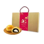 【樂活e棧】紅豆麻糬酥禮盒12入x1盒(蛋奶素 紅豆酥 月餅 手作)_年菜 年節禮盒