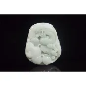 《博古珍藏》天然A貨緬甸玉糯冰種【雙雙如意鴛鴦玉牌】無摳紋水頭飽滿．翡翠玉牌玉佩項鍊墜子把玩．超值回饋