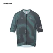 MONTON  漸影綠灰男款短車衣  具備高彈性與輕薄特性  透氣性極佳