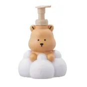雲朵小熊分裝瓶(500ml 奶茶色 沐浴乳 洗髮精 乳液 浴室 擠壓瓶 洗手乳)