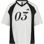 (店+)【adidas 愛迪達】KX0862 adidas MATERIAL MIX TIRO 休閒運動V領短袖 T恤 女款