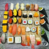 仿真模型 拍攝道具✨仿真日式料理海鮮卷式壽司模型甜蝦鰻魚食物櫥窗攝影擺盤裝飾道具 模具 假食物