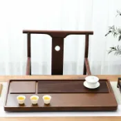 和風選集 【實木排水】茶盤 茶臺 茶几 功夫茶盤 乾泡茶臺 電木茶盤 家用小型茶海 客廳泡茶桌 排水管套裝 2022新款 簡約實木