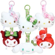 小禮堂 Sanrio 三麗鷗 絨毛大臉吊飾娃娃 (和風櫻花款) Kitty 美樂蒂 酷洛米 大耳狗