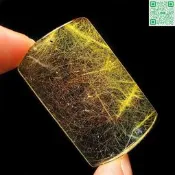 【台貨廠家直銷天然金晶鈦晶水晶原石吊墜平安無事牌銅順情侶同款飾品掛件