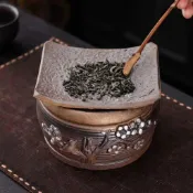五折出貨🌈中式烤茶炒茶溫茶爐粗陶焙茶器茶葉提香器家用蠟燭烘茶器圍爐煮茶