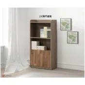 (店+)全台傢俱 HJ-22 集層 灰橡 / 原切 2尺開門書櫃 木心板 台灣出貨