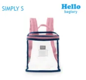 Bagtory HK 百寶袋王 Hello Backy 透明兒童背包-小款 草莓x深藍