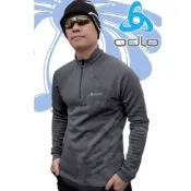 【瑞士 ODLO】3色 零碼65折》男 保暖抓絨抗風防潑半門襟 長袖排汗衣 刷毛衣 中層衣 登山 滑雪 220072