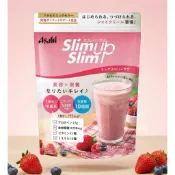 日本 Asahi 朝日 SLIM up SLIM系列 奶昔 沖泡粉 代餐 膠原蛋白 乳酸菌 草莓莓果 拿鐵口味 315g