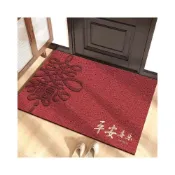 (店+)入戶門絲圈地墊 紅色喜慶大門口房間進門腳墊 防滑耐臟地毯 玄關喬遷地毯