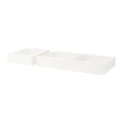 【IKEA 宜家家居】SONGESAND 床底收納盒 2件組, 白色, 200 公分