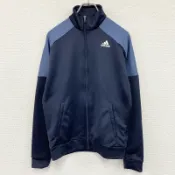 【DOKODEMO】adidas運動外套/球衣，海軍藍，M碼，古著。