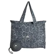 (店+)【adidas 愛迪達】KS3069 adidas x Stella McCartney 聯名款 42.3L 品牌標誌 滌綸 託特包Tote包購物袋單肩包 女款 黑灰撞色