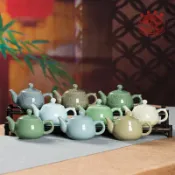 全球選品1館 生活百貨 龍泉青瓷 創意家用茶壺功夫茶具過濾壺單壺 陶瓷中式大容量泡茶壺