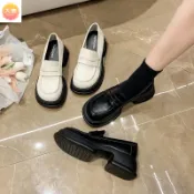 瑪莉珍鞋 厚底鞋 35-42碼瑪麗珍鞋 高跟鞋 黑色蘿莉塔鞋子 大尺碼女鞋 白色JK粗跟鞋 圓頭樂福鞋 英倫風小皮鞋
