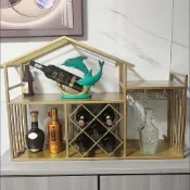 高品質🌟熱銷 葡萄酒櫃 紅酒櫃 酒櫃 收纳挂墙北欧壁挂悬挂酒柜墙上葡萄酒架装饰架架铁艺置物架红酒架 展示櫃 網紅小酒櫃