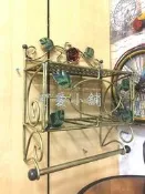 台中 ☆可愛小舖傢俱家飾生活館☆歐式古典鄉村風鍛鐵製立體古銅雕花壁掛面紙盒餐巾紙架捲筒紙巾兩用款廚房店面餐廳佈置