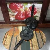 《中古》鯛魚燒不沾圓形烤盤 鯛魚燒模具 均岱鍋具