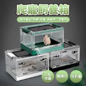 (店+)龜室｜寵物飼養箱 壓克力整理箱 倉鼠 守宮 蜥蜴爬寵蛇角蛙鬆獅蜥可折疊飼養箱爬蟲箱倉鼠籠子透明飼養盒透明箱