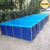 【可開發票】帆布魚池防水布養殖池魚塘蓄水池陽臺可摺疊儲水桶水產養殖池