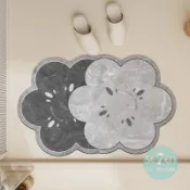 可客製 奶油風花花浴室地墊 強力吸水 矽藻土地墊 速乾止滑 腳踏墊 門口地墊 珪藻土地墊 廁所地墊 浴室吸水墊 訂製尺寸