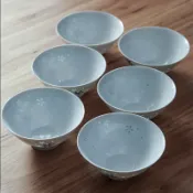 協貿國際日用品生活1館 墨色中式青花玲瓏陶瓷碗家用米飯碗景德鎮個性餐具創意吃飯碗單個