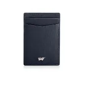 【BRAUN BUFFEL 德國小金牛】HOMME-M 4卡直式錢卡夾-深藍(BF306-409-MAR) 送禮推薦