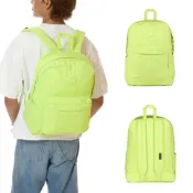 (店+)【JANSPORT】JANSPORT Superbreak Plus FX 電腦包 減壓肩帶 檸檬黃 後背包 書包 JS0A4QUADM5