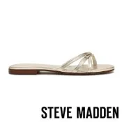 STEVE MADDEN-簡約線條平底夾腳拖鞋 CALISSI-金色