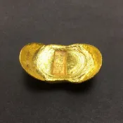 協貿國際日用品生活9館 仿真純銅金錠擺件仿古實心大清金元寶家用招財聚寶裝飾禮品