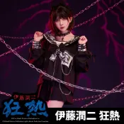 伊藤潤二 狂熱聯名富江漫畫印花龐克風長袖領結水手服外套 吉兒原創木棉花正版官方授權【JJIT28】
