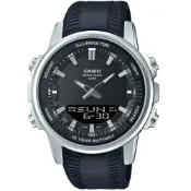 (店+)【CASIO 卡西歐】【柒號本舖】CASIO卡西歐雙顯膠帶錶-黑 / AMW-880-1A (台灣公司貨)