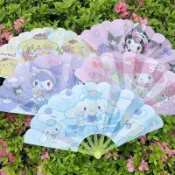 📦臺灣出貨可愛酷小米摺疊扇子卡通可愛扇子七折扇方便攜帶小扇子小禮品扇子